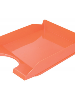 Bac à courrier orange PSB - format A4+, polystyrène anti-choc, stable et solide