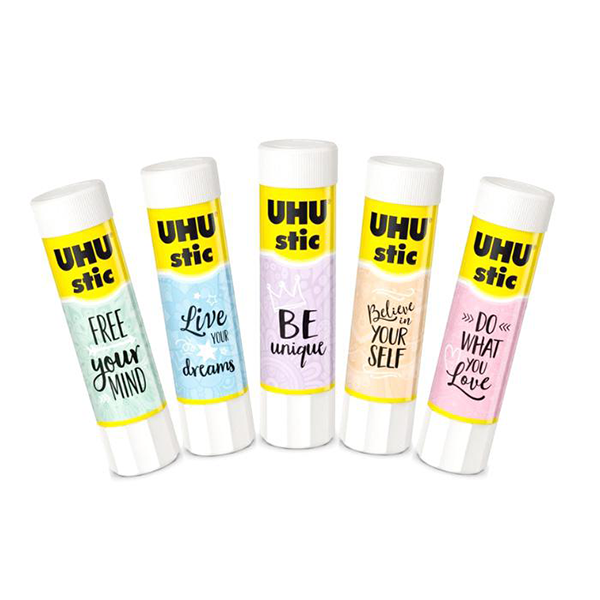 Bâton de colle Pastel UHU stic sans solvant 40g: pratique, économique et durable