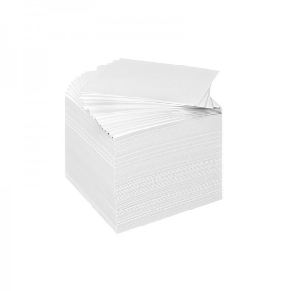 Bloc cube blanc Office Plast - Paquet de 500 feuilles - Format 90x90 - Carte 60g/m2 (Blanc)