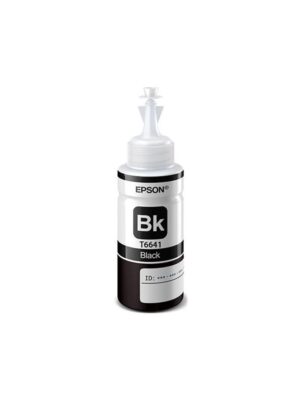 Bouteille d'encre noire T6641 adaptable pour imprimantes Epson - capacité 70 ml pour 4000 pages