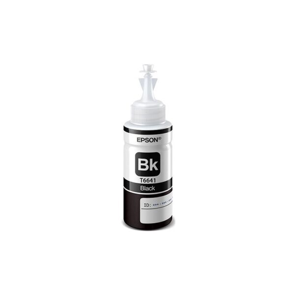 Bouteille d'encre noire T6641 adaptable pour imprimantes Epson - capacité 70 ml pour 4000 pages