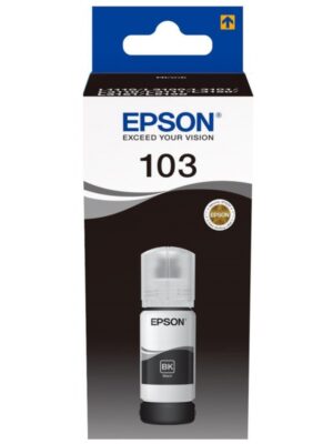 Bouteille d'encre noire adaptable Epson 103 - 70 ml pour EcoTank - Imprimez sans limites!