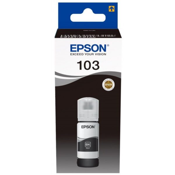 Bouteille d'encre noire adaptable Epson 103 - 70 ml pour EcoTank - Imprimez sans limites!