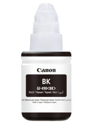 Bouteille d'encre noire originale CANON GI 490C - 135 ml pour imprimantes Canon Pixma - Haute capacité d'impression à prix abordable