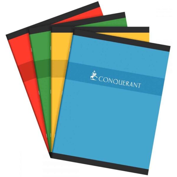 Cahier Conquérant 24x32, 192 pages seyes bleu - pratique pour écrire et dessiner!