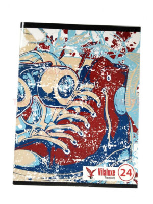 Cahier personnalisé N°24 avec couverture rigide Vilaluxe - format 17x22 cm séyès, 96 pages détachables
