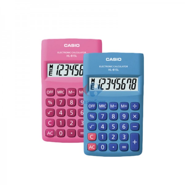 Calculatrice de Poche 815L - Affichage 8 Chiffres LCD Bleu - Alimentation Pile AA x 1