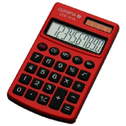 Calculatrice de poche Olympia LCD1110 à 10 chiffres, à double alimentation piles/solaire