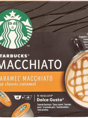 Capsule Starbucks Dolce Gusto Caramel Macchiato – Paquet de 12 pour votre machine NESCAFÉ® Dolce Gusto®