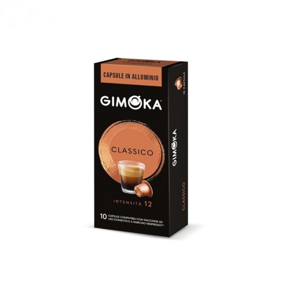 Capsules café GIMOKA compatibles Nespresso classique - Intensité 12 (lot de 10) - Arômes chocolat & fruits secs