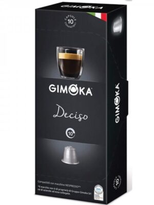 Capsules de café GIMOKA compatibles Nespresso DECISO - Paquet de 10 pour un café intense et corsé