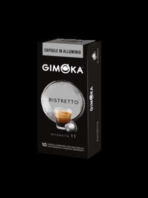 Capsules de café compatibles Nespresso Ristretto Gimoka - Chocolat - Fruits secs - Balsamique (lot de 10) - Intensité 11