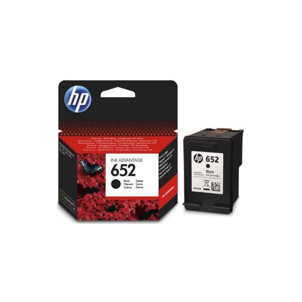 Cartouche d'encre HP 652 noire pour imprimantes DeskJet - F6V25AE