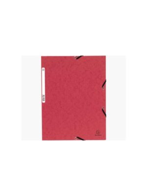 Chemise rouge Exacompta à 3 rabats en carton pour classement A4 - Capacité 250 feuilles (600g)