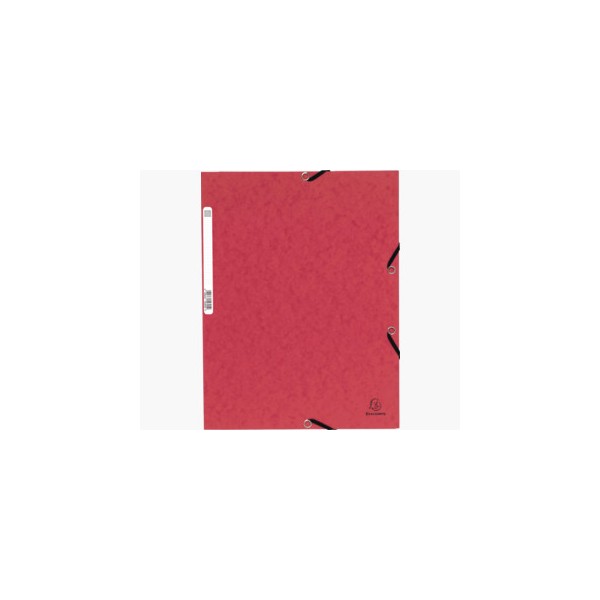 Chemise rouge Exacompta à 3 rabats en carton pour classement A4 - Capacité 250 feuilles (600g)