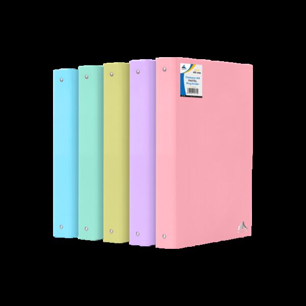 Classeur Semi Rigide Pastel 4 Anneaux A4 - Dos 40mm - Rentrée Scolaire Discount