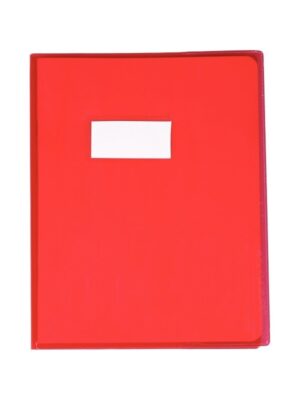 Couvre-livre transparent A4 couleur rouge - Protégez vos livres efficacement!