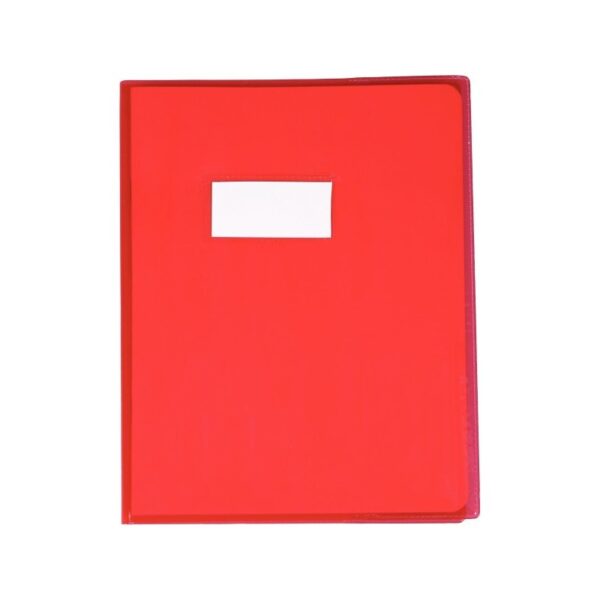 Couvre-livre transparent A4 couleur rouge - Protégez vos livres efficacement!