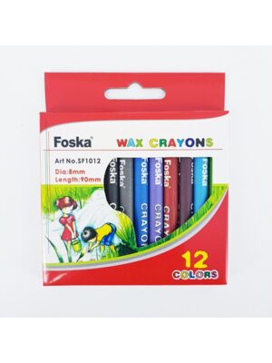 Ensemble de 12 crayons en cire wax Foska - Idéal pour la rentrée scolaire !