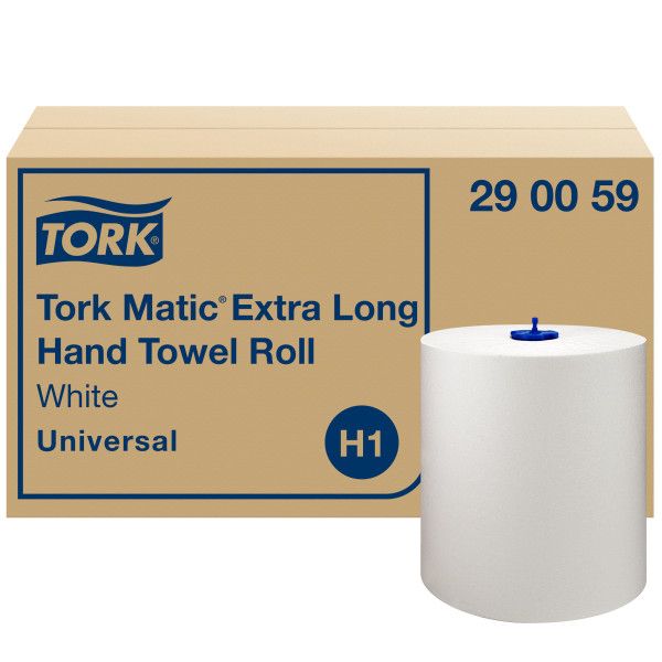 Essuie-mains rouleau extra long Tork Matic® Universal blanc pour une hygiène impeccable