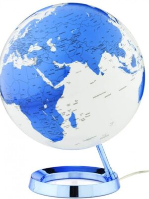 Globe Terrestre Lumineux Bleu Pastel D30 - Carte physique et politique - Technodattica