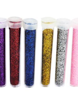 Lot de 12 Tubes Paillettes pour Traçage et Petites Fournitures - Couleur au Choix