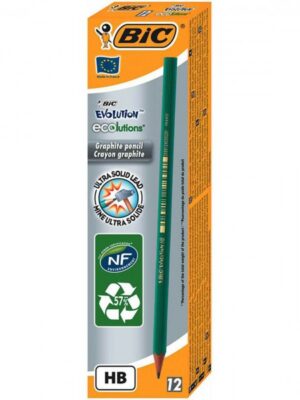 Lot de 12 crayons écologiques ECO EVOLUTION 650 - Prix avantageux et livraison à domicile chez Qalam Tunisie