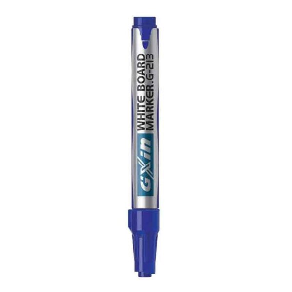 Marqueur pour tableau Gixin G213 - Pointe 2à3mm - Encre effaçable à sec à base d'alcool - Idéal pour bureau et réunions - Bleu