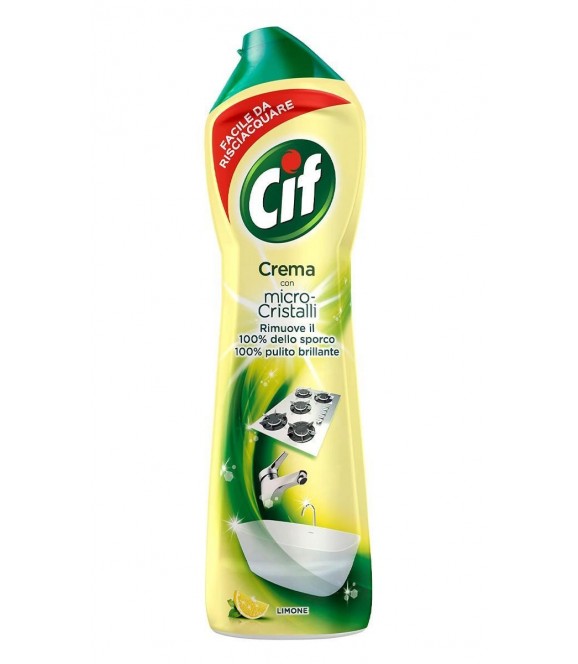 Nettoyant Crème au Citron Cif - 500ml pour une cuisine et salle de bain étincelantes