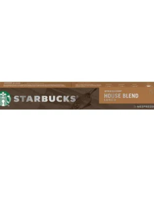 Paquet de 10 capsules Starbucks House Blend Lungo compatibles Nespresso - Saveurs riches et intenses pour votre pause café
