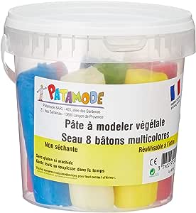 Pâte à modeler végétale 150g - couleurs vives combinables - sans allergènes ni gluten - non-toxique pour enfant