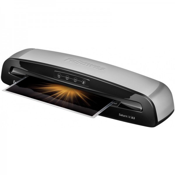 Plastifieuse A4 Fellowes Saturn-3 avec technologie InstaHeat - rapide et efficace pour vos documents de bureau