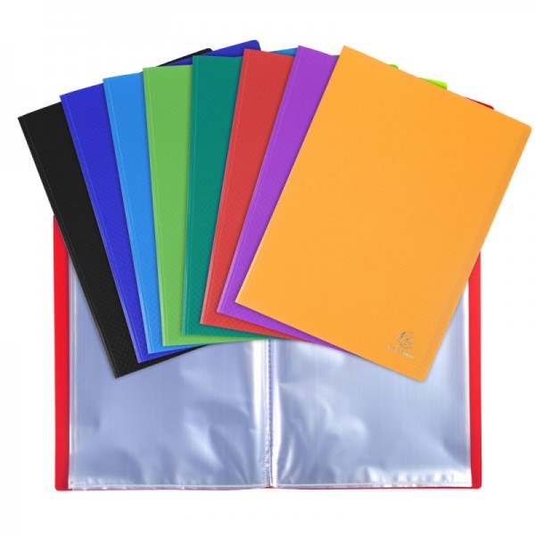 Porte-documents Exacompta A4 en polypropylène avec 140 vues - couleurs assorties