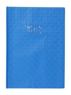Protège Cahier A4 Grand Format en Lino Bleu - Rentrée Discount