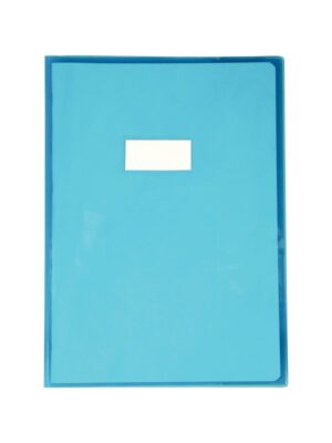 Protège Cahier Transparent Cristal 17x22 cm, Bleu - Pour cahiers N°12, 24, 48, 72 - Idéal pour la rentrée scolaire!