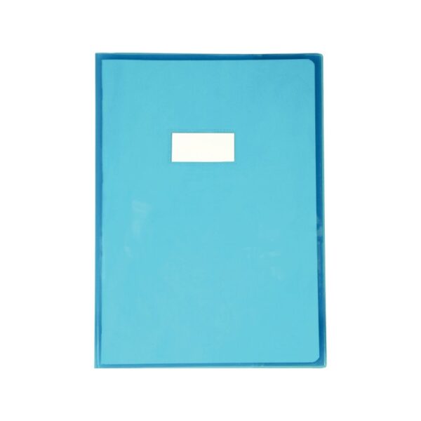 Protège Cahier Transparent Cristal 17x22 cm, Bleu - Pour cahiers N°12, 24, 48, 72 - Idéal pour la rentrée scolaire!