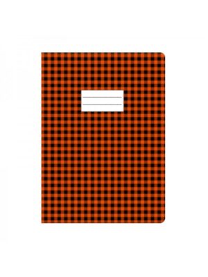 Protège cahier carreaux vichy rouge A4 - couvre-livre pour cahier grand format de rentrée scolaire