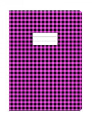 Protège cahier carreaux violet 17*22 - Rentrée discount