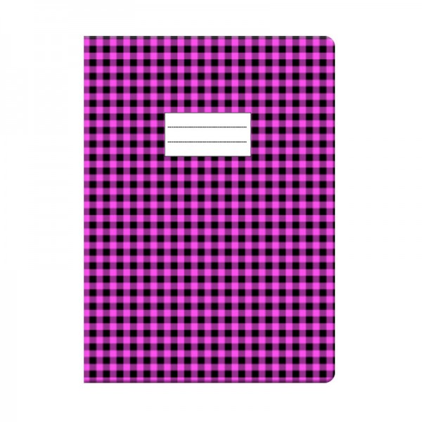 Protège cahier carreaux violet 17*22 - Rentrée discount