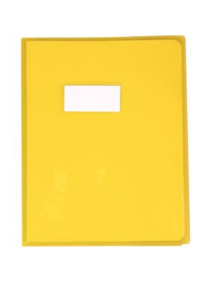 Protège cahier cristal transparent 17x22 cm - jaune pour rentée à prix DISCOUNT