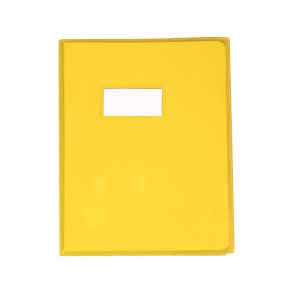 Protège cahier cristal transparent 17x22 cm - jaune pour rentée à prix DISCOUNT