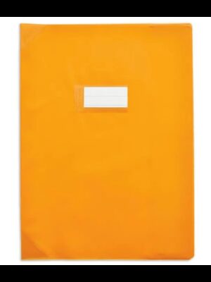 Protège cahier en lin 21×29,7cm A4 grand format - orange: une couverture pratique et résistante