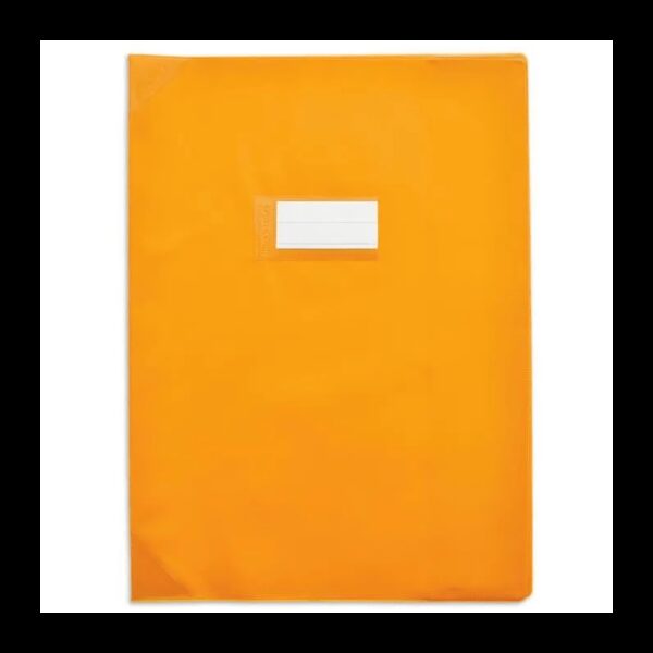 Protège cahier en lin 21×29,7cm A4 grand format - orange: une couverture pratique et résistante