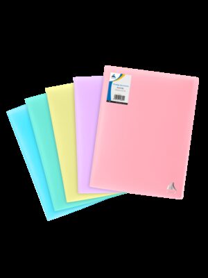 Protège-documents pastel 100 vues - assorties pour une organisation impeccable à la rentrée