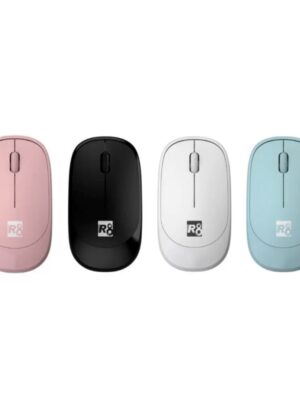 Souris sans fil R8 1709 - Disponible en Noir, Rose Pastel et Bleu Pastel