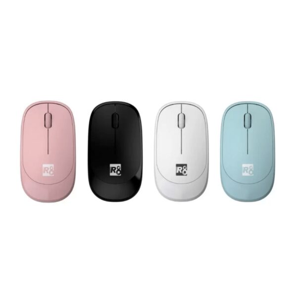 Souris sans fil R8 1709 - Disponible en Noir, Rose Pastel et Bleu Pastel