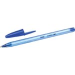 Stylo BIC Cristal Soft Bleu à Encre Douce, Pointe Moyenne 1.2mm