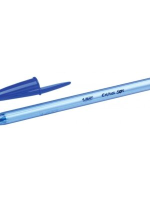 Stylo BIC Cristal Soft Bleu à Encre Douce, Pointe Moyenne 1.2mm