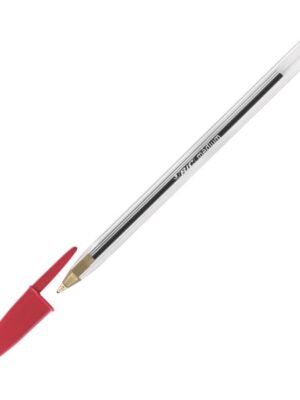 Stylo Bic rouge à pointe moyenne pour écriture fluide et précise