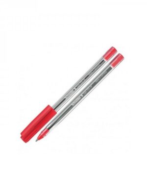 Stylo Bille Rouge Schneider Tops 505 M à Pointe Acier Inoxydable - Largeur Trait 0.5 mm - Encre Indélébile et Non-Toxique - Idéal pour l'Écriture et la Signature de Documents